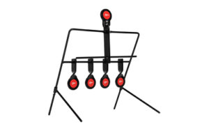 EZ-Aim steel resetting quad spinner target system for rimfire .22 and air guns