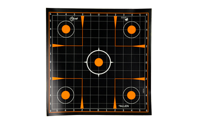 EZ-Aim Splash Self-Adhesive Paper Target 12x12 Sight-In Grid Black/Orange 10 Pack