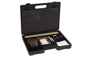Krome Universal gun cleaning kit molded case with rods, brushes, and patches