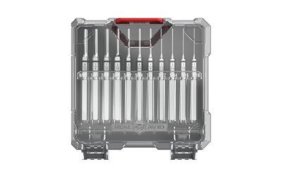 Real Avid Accu-Punch 11-piece roll pin punch set, steel punches with hex handles and rubber O-rings