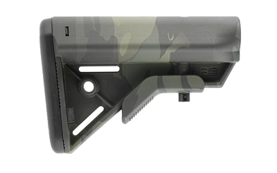 B5 Systems BRAVO Mil‑Spec AR stock in MultiCam Black, synthetic with cushioned buttpad
