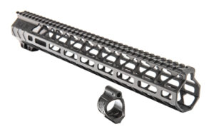 Battle Arms Development WORKHORSE 15-inch free-float rail with .750 low-profile gas block, black anodized
