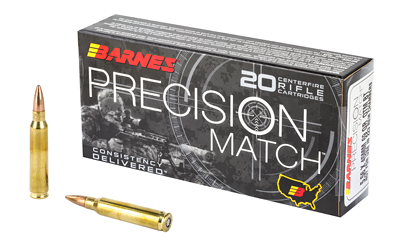 Barnes Precision Match 5.56x45mm 69gr OTM BT ammunition box