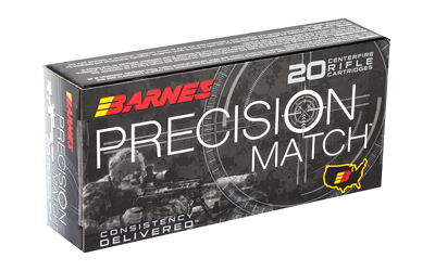Barnes Precision Match 5.56x45mm 69gr OTM BT ammunition box