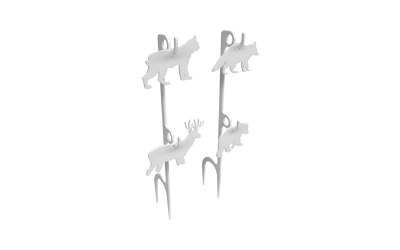 Birchwood Casey BC-41579 white 1/4 inch AR500 animal steel target set