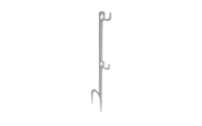 Birchwood Casey double hook steel target hanger ground stake, white, 30-inch height