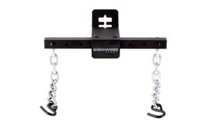Birchwood Casey T-Post Gong Mount powder-coated steel with chains and hardware