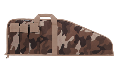 Bulldog Cases Pit Bull Tactical 38in Throwback Camo rifle case with three exterior mag pouches