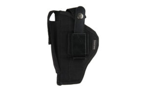 Bulldog Extreme FSN-19 ambidextrous outside-waistband holster in black nylon with belt loop and metal clip