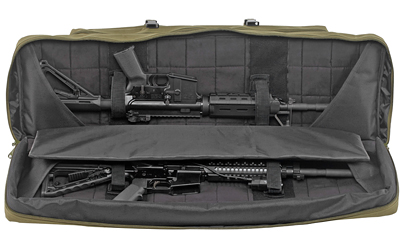 Bulldog BDT6037G 37-inch double tactical rifle case green with three accessory pockets