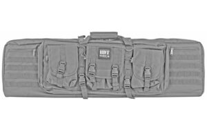 Bulldog Cases 43in BDT tactical double rifle bag in seal gray with three accessory pockets