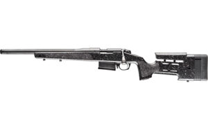 Bergara B-14R left-hand .22 LR trainer rifle with 18 in carbon fiber barrel and grey synthetic stock