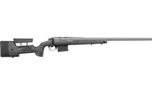 Bergara Premier HMR Pro rifle .300 Win Mag 26 in Tactical Gray Cerakote with gray-speckled black mini-chassis stock