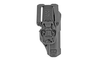 BLACKHAWK T-Series L3D left-hand duty holster in black with thumb-activated retention