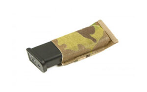 Blue Force Gear Ten-Speed single pistol mag pouch in MultiCam, holds one pistol magazine and small tools