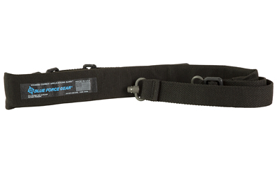 Blue Force Gear Vickers padded push-button 2-point sling, Black Cordura, 1.25" width