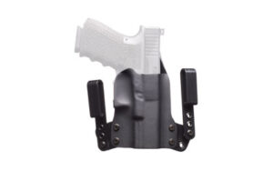 BlackPoint Tactical Mini Wing IWB holster for Glock 19/23/32, right-hand, black Kydex and leather