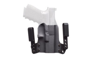 BlackPoint Tactical Mini WING IWB holster for Sig P365 — right-hand black leather and Kydex