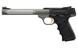 Browning Buck Mark Lite Gray URX .22 LR pistol with fluted barrel and fiber-optic front sight