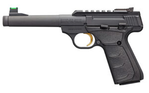Browning Buck Mark Plus Camper UFX .22 LR threaded pistol in black with Picatinny rail