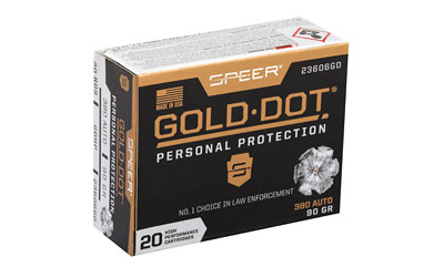 Speer Gold Dot 380 ACP 90 gr Jacketed Hollow Point 20rd box