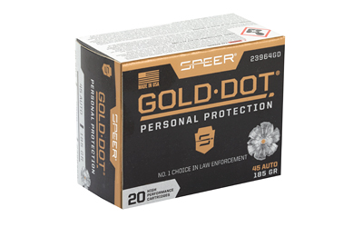 Speer Gold Dot .45 ACP 185 gr Jacketed Hollow Point 20 round box