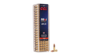 CCI Mini-Mag 22 LR 40gr copper-plated round nose ammunition, 100-round box