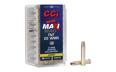CCI Maxi-Mag TNT .22 WMR 30 gr JHP 50-round box