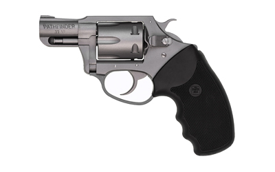Charter Arms Pathfinder .22 LR 2 inch stainless revolver side view with rubber grip
