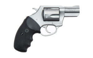 Charter Arms Pit Bull 9mm stainless revolver with black neoprene grip