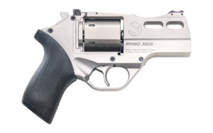 Chiappa Rhino 30DS .357 Magnum 3-inch nickel revolver, 6-shot, fiber optic sights