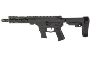 CMMG Banshee Mk10 10mm pistol with 8-inch threaded barrel and EML7 M-LOK handguard in Armor Black