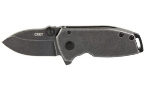 CRKT Squid Compact folding knife, black stonewash stainless steel handle, plain edge