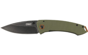 CRKT Tuna folding knife with 3.22 inch stonewashed 8Cr14MoV blade and G10/SS handle