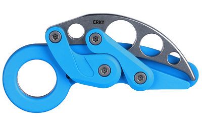 Columbia River CRKT Provoke TRNR blue folding knife with satin finish and blunt edge
