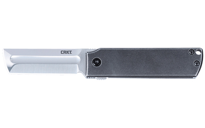 CRKT MinimalX folding knife with 2.19 inch 12C27 Sandvik blade and stonewashed stainless steel handle