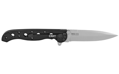 CRKT M16-01S spear point folding knife with bead-blasted 8Cr14MoV blade and black handle