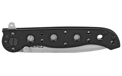 CRKT M16-01S spear point folding knife with bead-blasted 8Cr14MoV blade and black handle