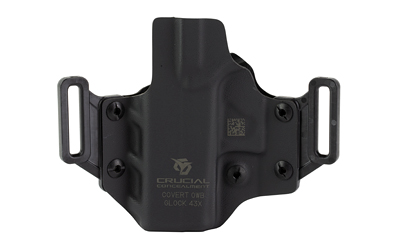 Crucial Concealment Covert OWB Kydex holster for Glock 43/43X, right-hand, black