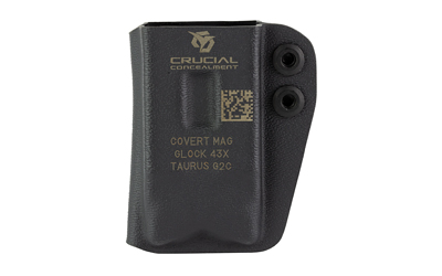 Crucial Concealment Covert Mag Kydex magazine pouch for Glock 43X/Taurus in black