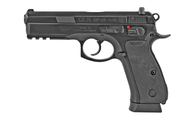 CZ-USA CZ 75 SP-01 9mm pistol, black steel frame, rubber grips