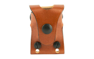 DeSantis Second Six tan leather speedloader holster for HKS 10A and HKS 36A, ambidextrous