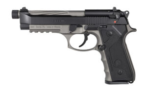 Girsan Regard MC X 9mm two-tone pistol with spiral-fluted threaded 4.9-inch barrel