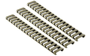 Ergo 1373DE 18-slot low-profile ladder rail covers Flat Dark Earth, 3-pack