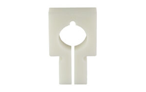 Energetic Armament Vox Blox 1.48-inch Omega 9K soft-jaw silencer clamping tool in white plastic