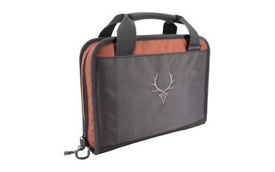 Evolution Outdoor Marksman double pistol case in gray, padded 1680D polyester, 12.75 in