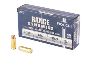 Fiocchi Range Dynamics 10mm 180 gr FMJTC pistol ammunition box