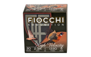 Fiocchi 20GA 2.75in 1oz #5 High Velocity shotshells box
