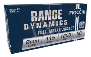 Fiocchi 45 ACP 230 grain FMJ ammunition box of 50 rounds