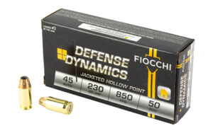 Box of Fiocchi .45 ACP 230gr JHP ammunition, 50 rounds